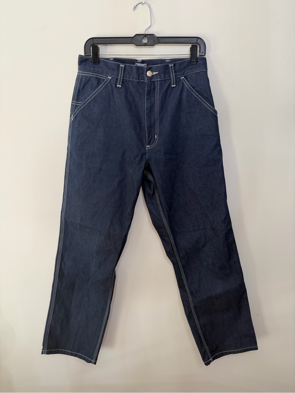 Carhartt WIP Simple Pant Dark Wash Jeans Single Knee Contract Stitch Men’s 28x32